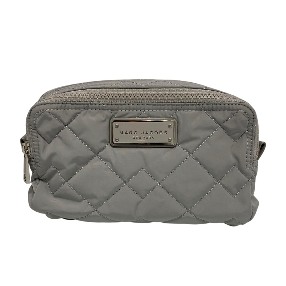 Marc Jacobs Light Gray Quilted Cosmetic Bag